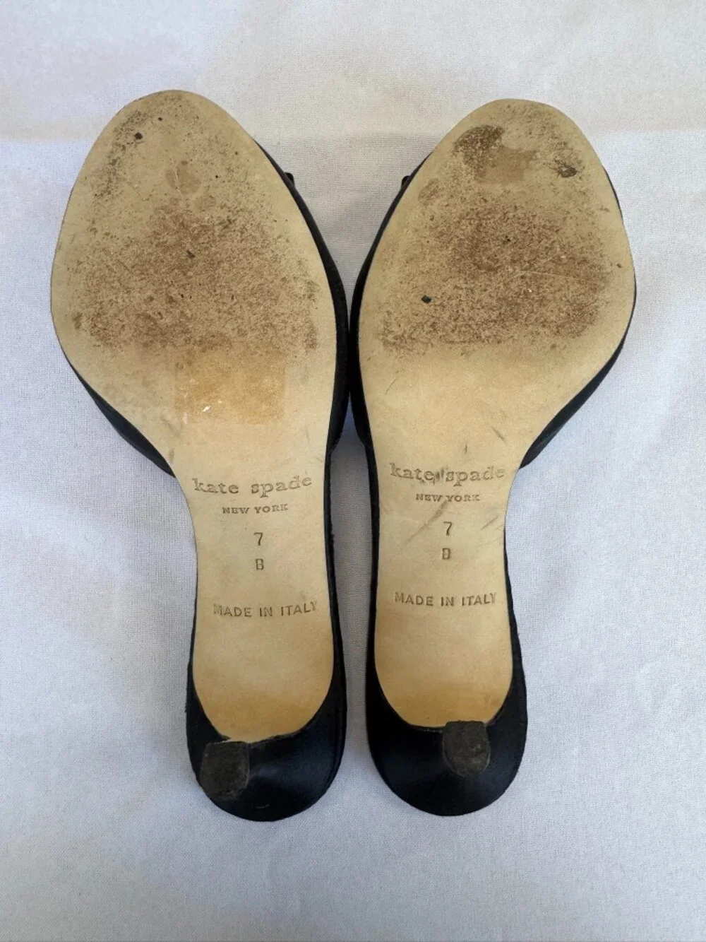 Kate Spade Peep Toe Bow Satin Evening Heels Vintage Size 7